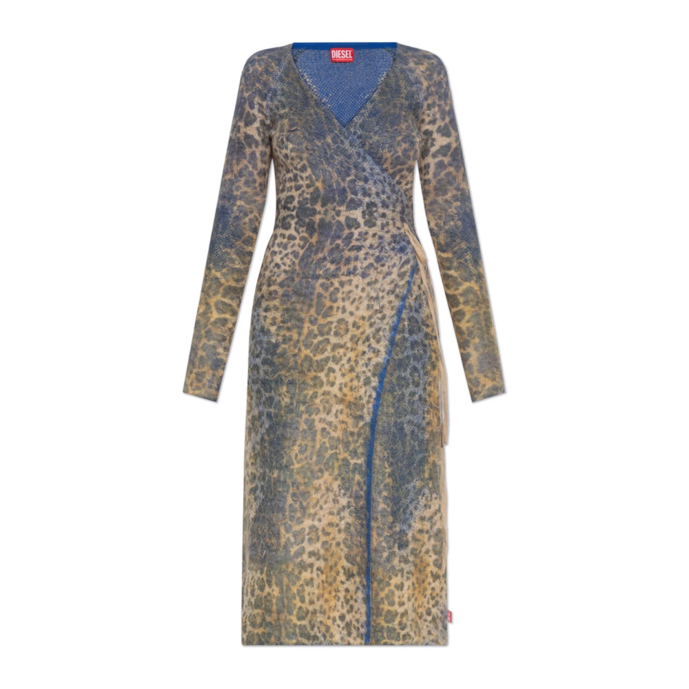 Diesel Jurk met strikken M-Sofocle Multicolor Dames