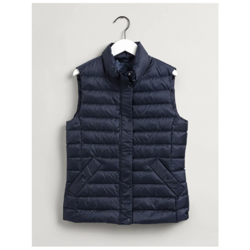Gant Lichtgewicht mouwloze donsjas Blue Dames