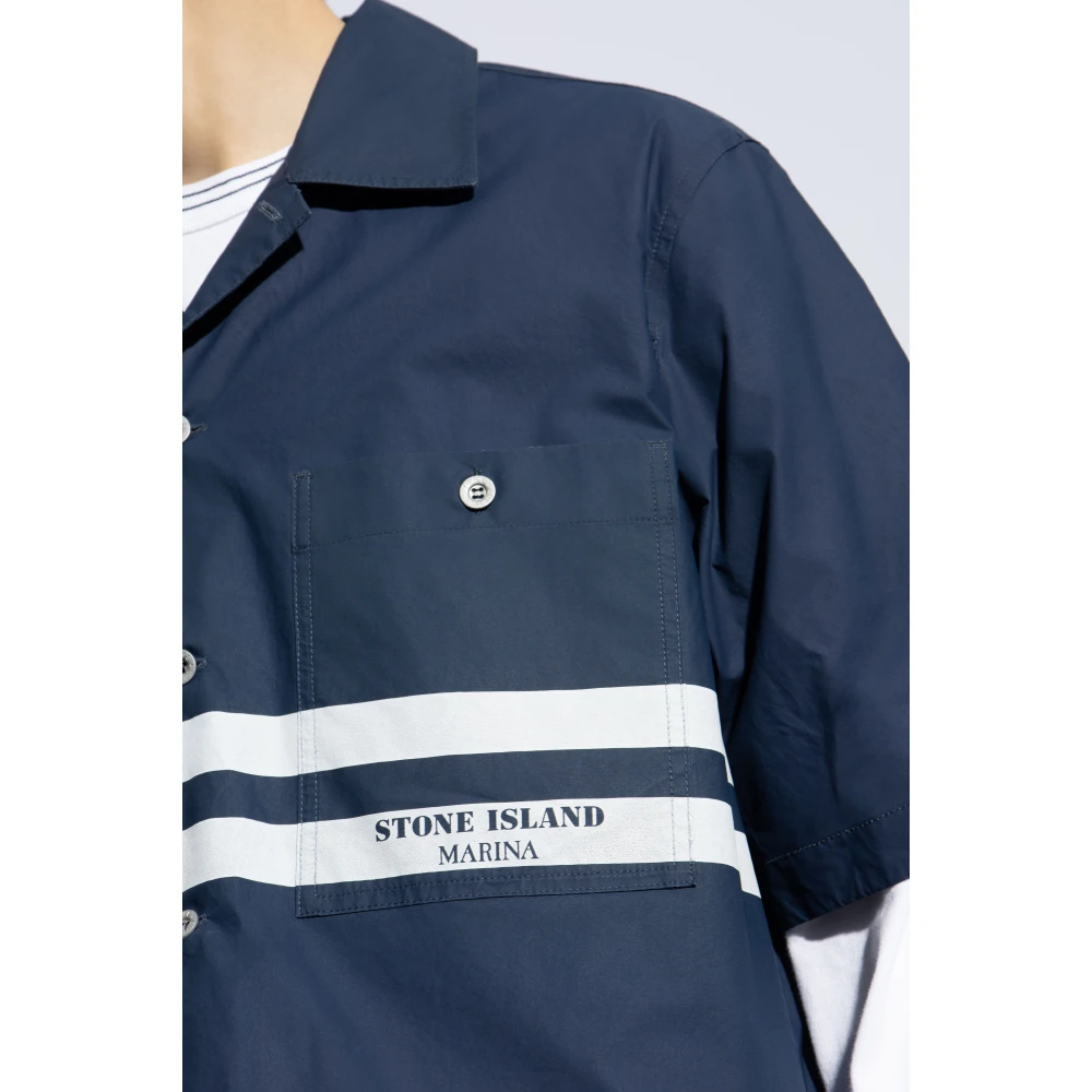 Stone Island Marina collectie shirt Blue Heren