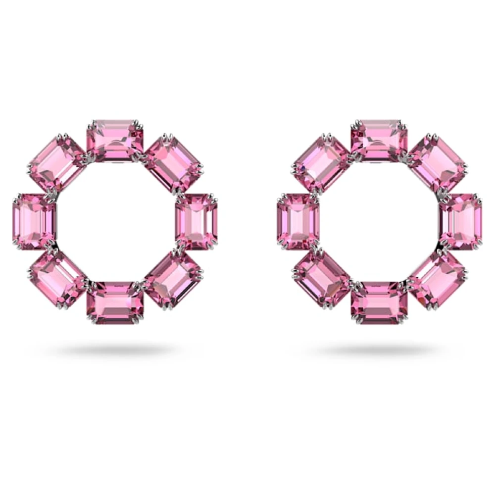 Swarovski Women's Pink Millenia Octagon Cut Earrings