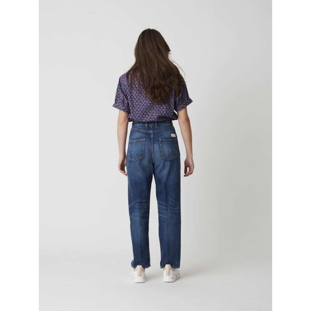 Nine In The Morning Hoge Taille Straight Leg Jeans Blue Dames