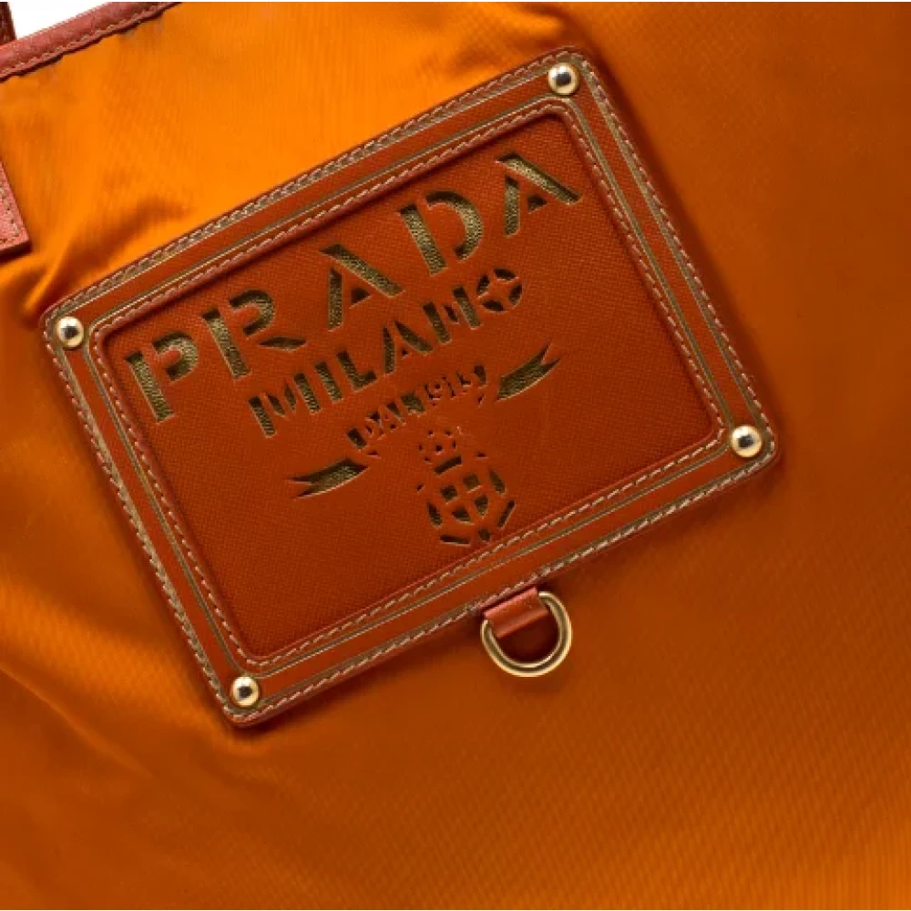 Prada Vintage Pre-owned Nylon totes Orange Dames