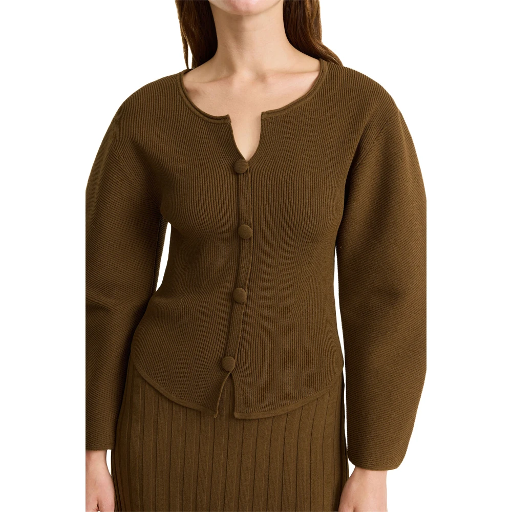 By Malene Birger Sierlijke Vest in Shitake By Herenne Birger Brown Dames