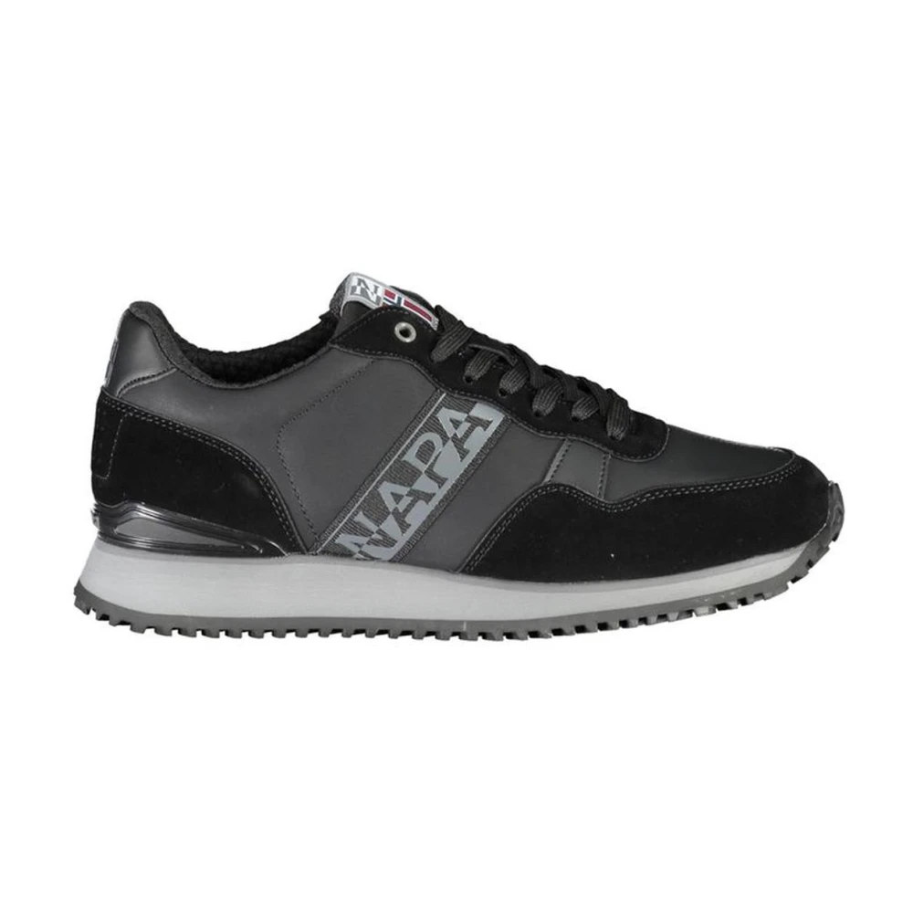 Napapijri Men's Polyester Lace-Up Sneaker With Contrast Details And Logo Print