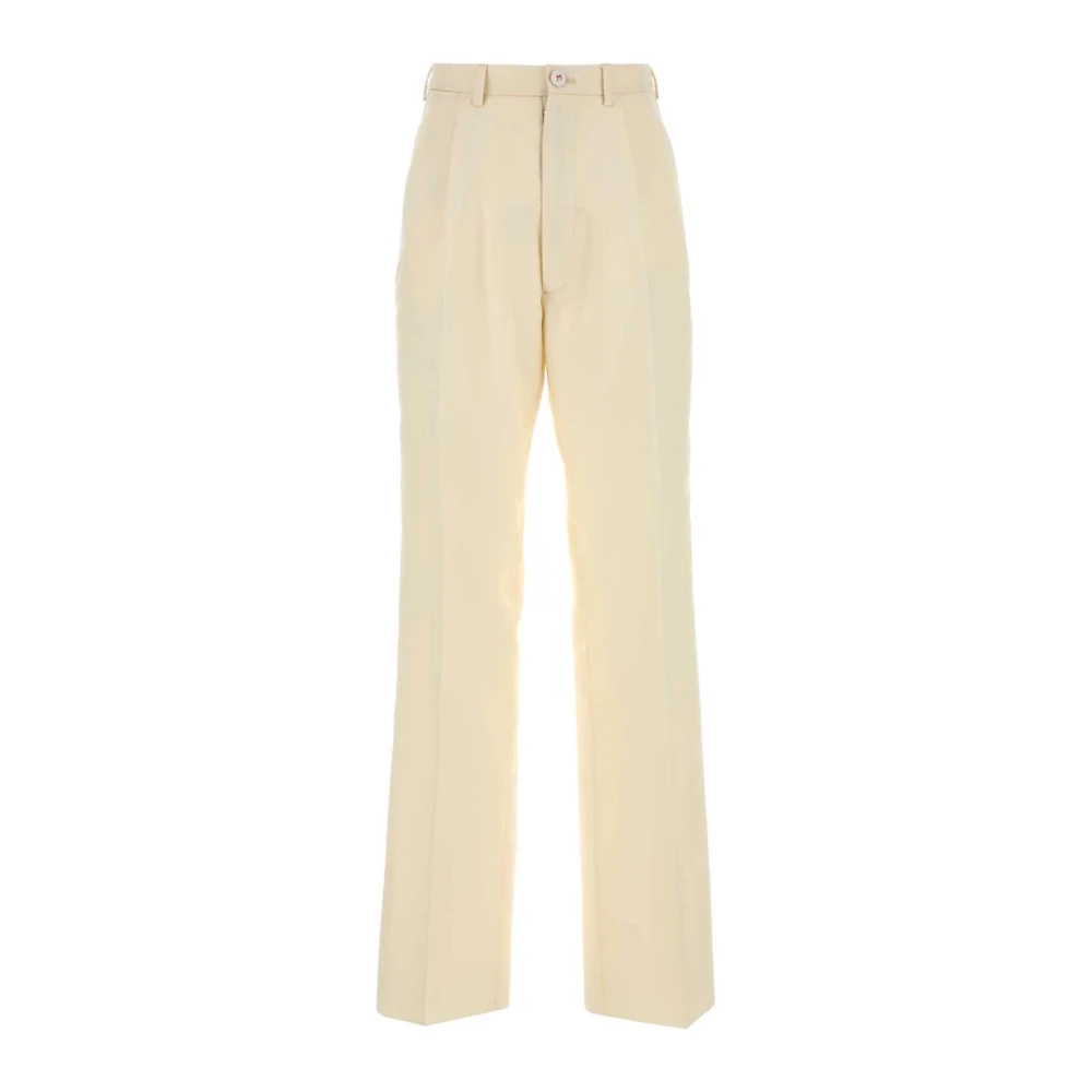 Maison Margiela Mohair Blend Crème Broek Yellow Dames