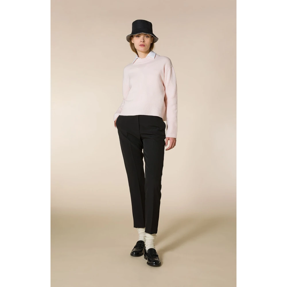 Seventy Bi-elastische chino-broek voor moderne vrouwen Black Dames