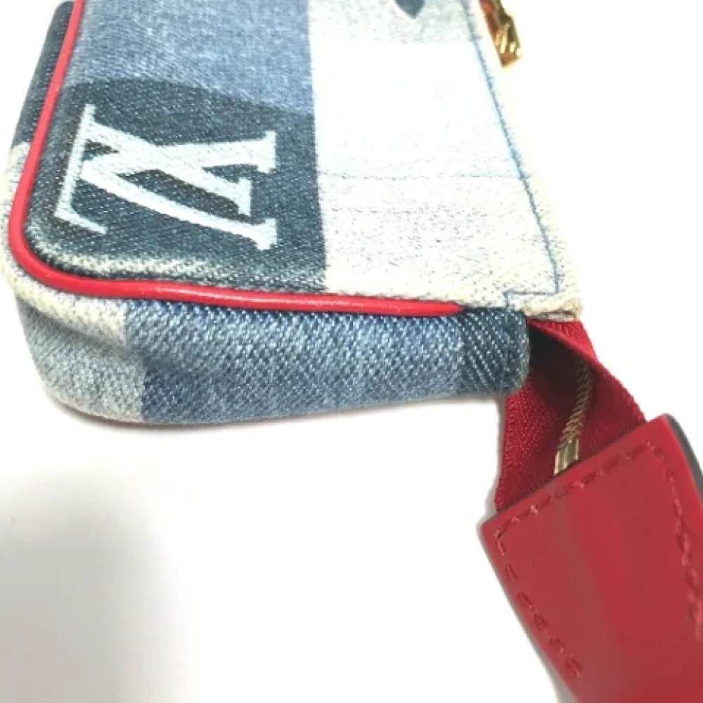 Louis Vuitton Vintage Pre-owned Denim wallets Blue Dames