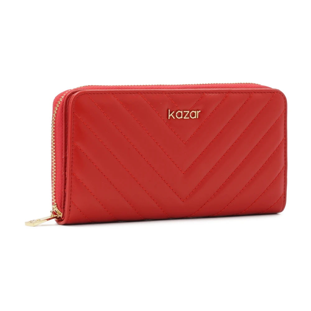 Kazar Rode portemonnee met kruisstiksels Red Dames