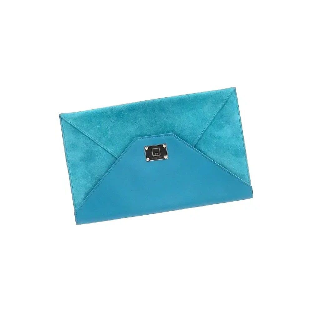 Jimmy Choo Pre-owned Suede clutches Blue Dames