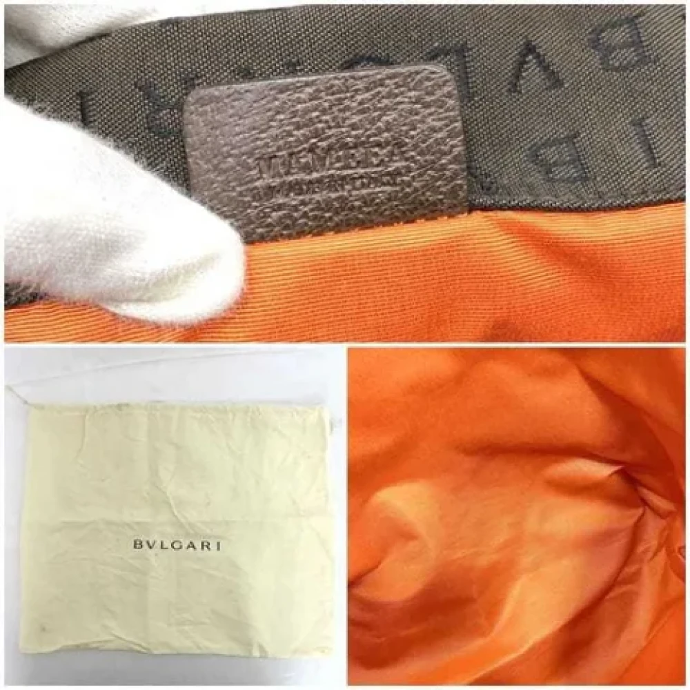 Bvlgari Vintage Pre-owned Canvas shoulder-bags Brown Dames