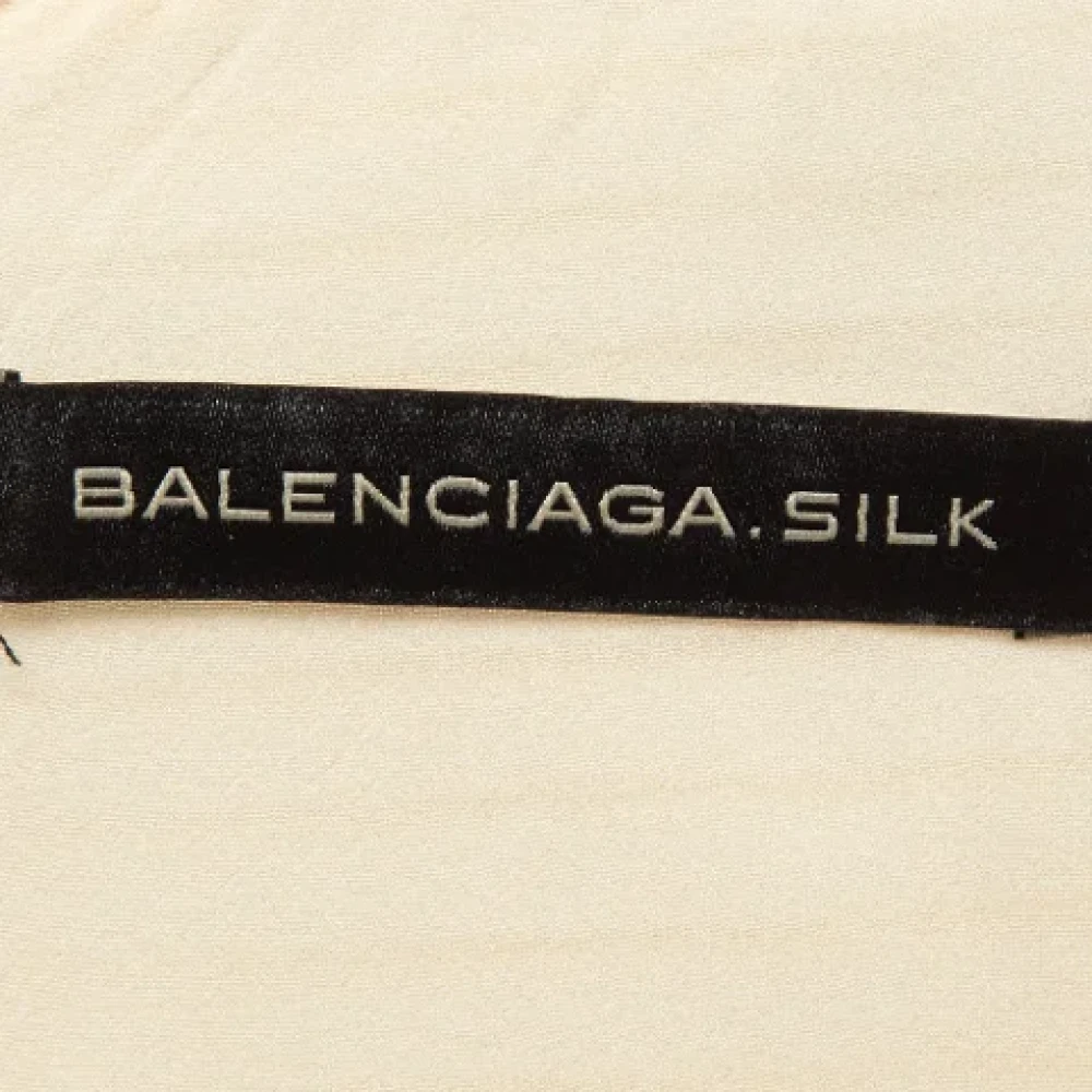Balenciaga Vintage Pre-owned Silk dresses Beige Dames