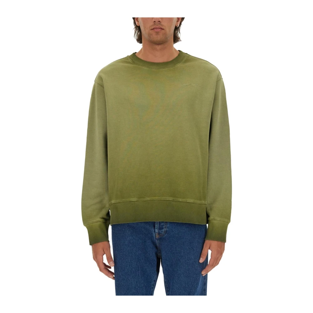 Msgm Homme Vert Sweatshirts Et Sweats À Capuche, Taille: S Sweat-Shirt Ras Du Cou Coupe Décontractée