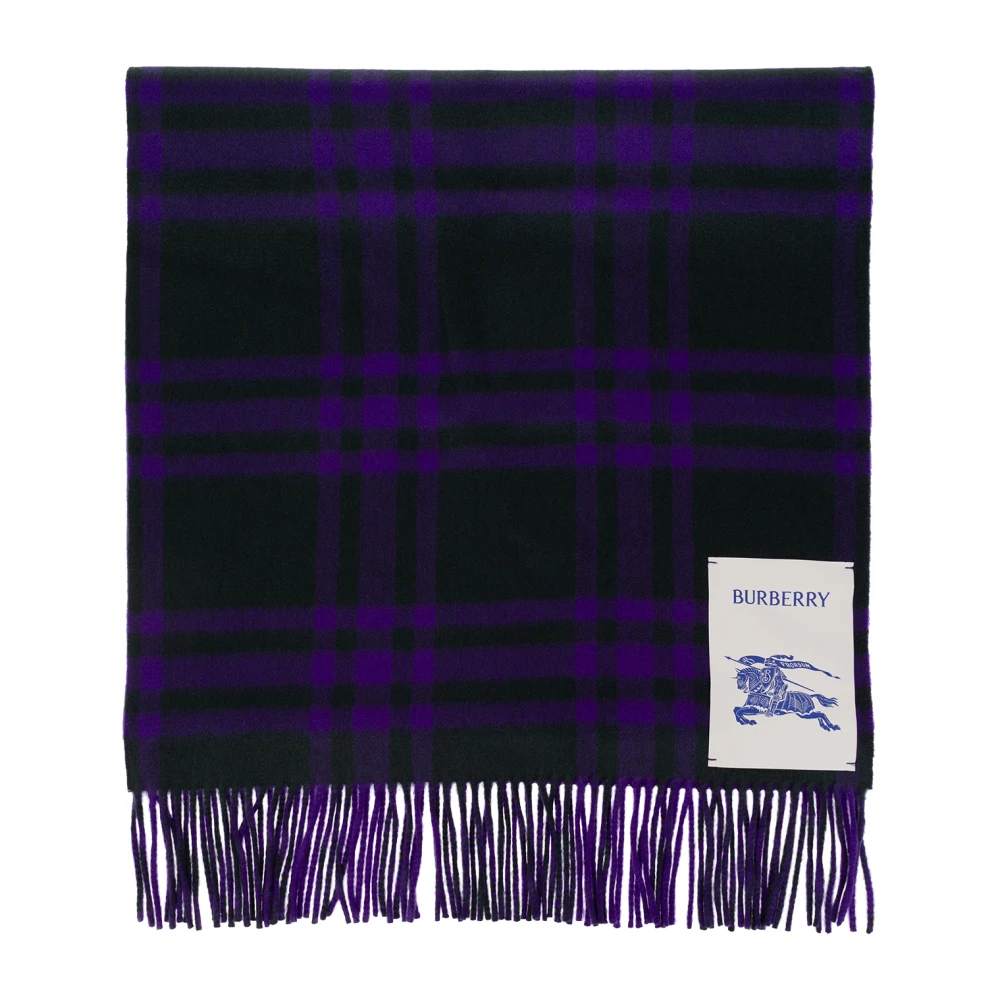 Burberry Geruite sjaal van kasjmier Purple Unisex
