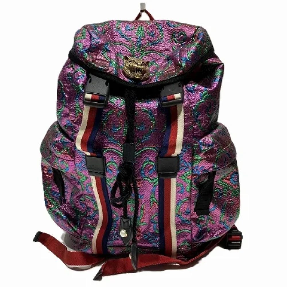 Gucci Vintage Pre-owned Canvas backpacks Multicolor Dames
