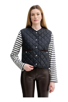 Kraglös quiltad väst