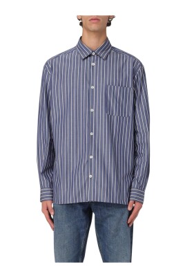 chemise-rayee-bleue-coupe-decontractee