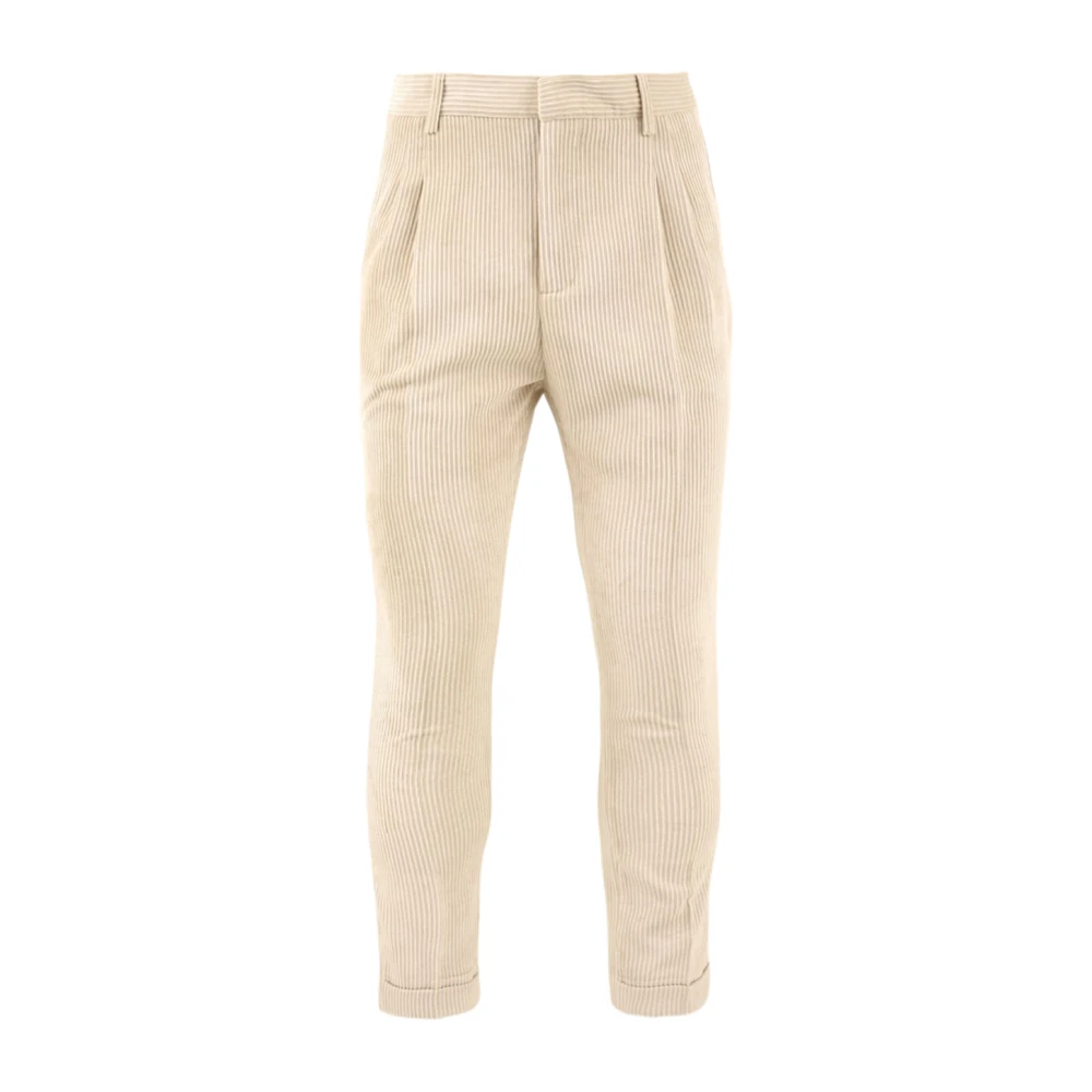 Daniele Alessandrini Men's Beige Trousers With Model P4037n11174306 - Chinos - L - Trousers