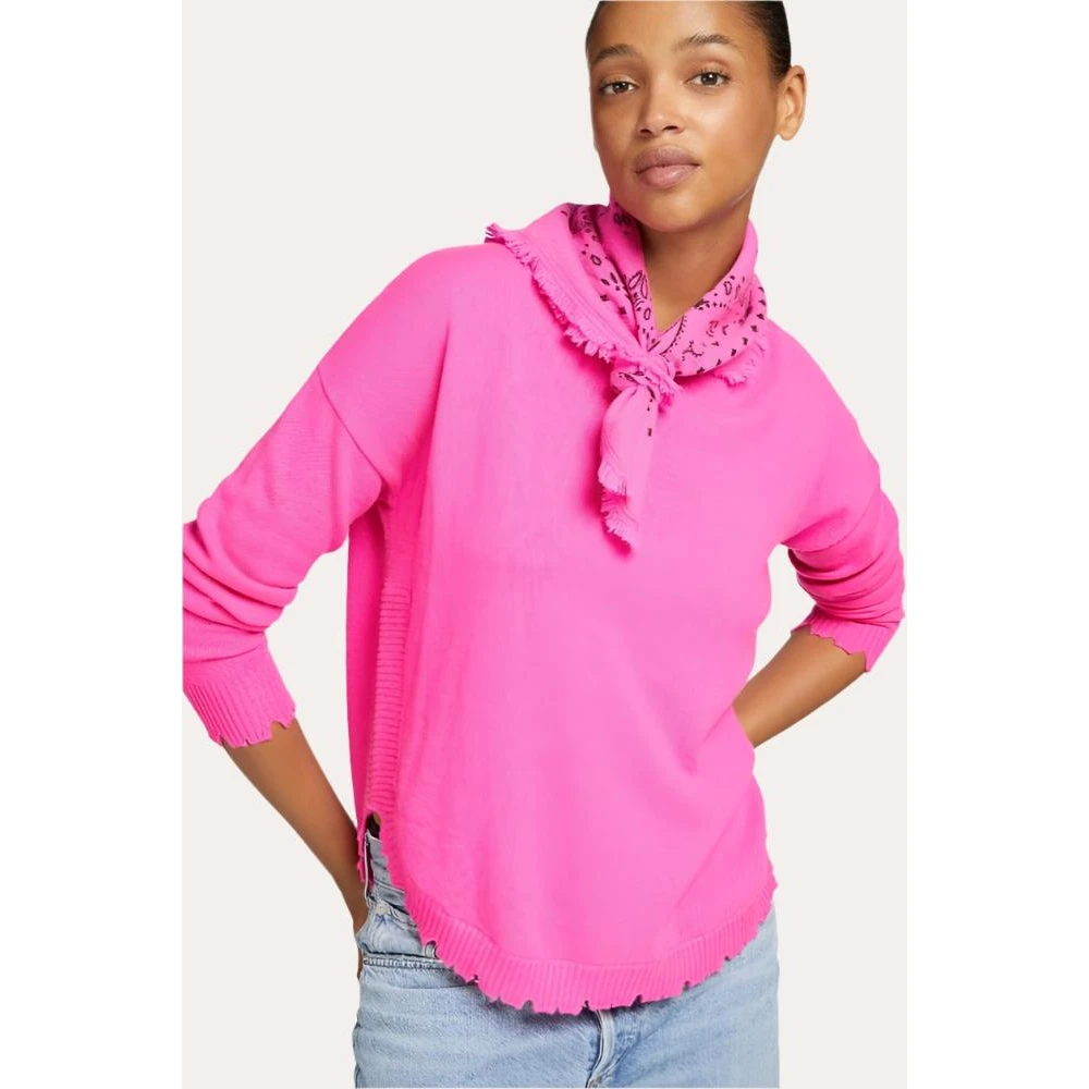 Kujten Neon Rose Cashmere Sweater Pink Dames