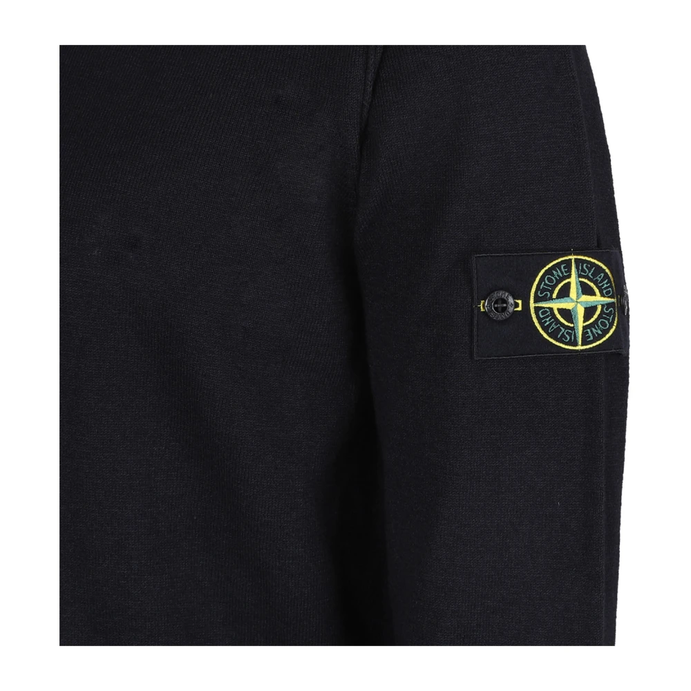 Stone Island Zwarte Kompasspeld Visserstrui Black Heren