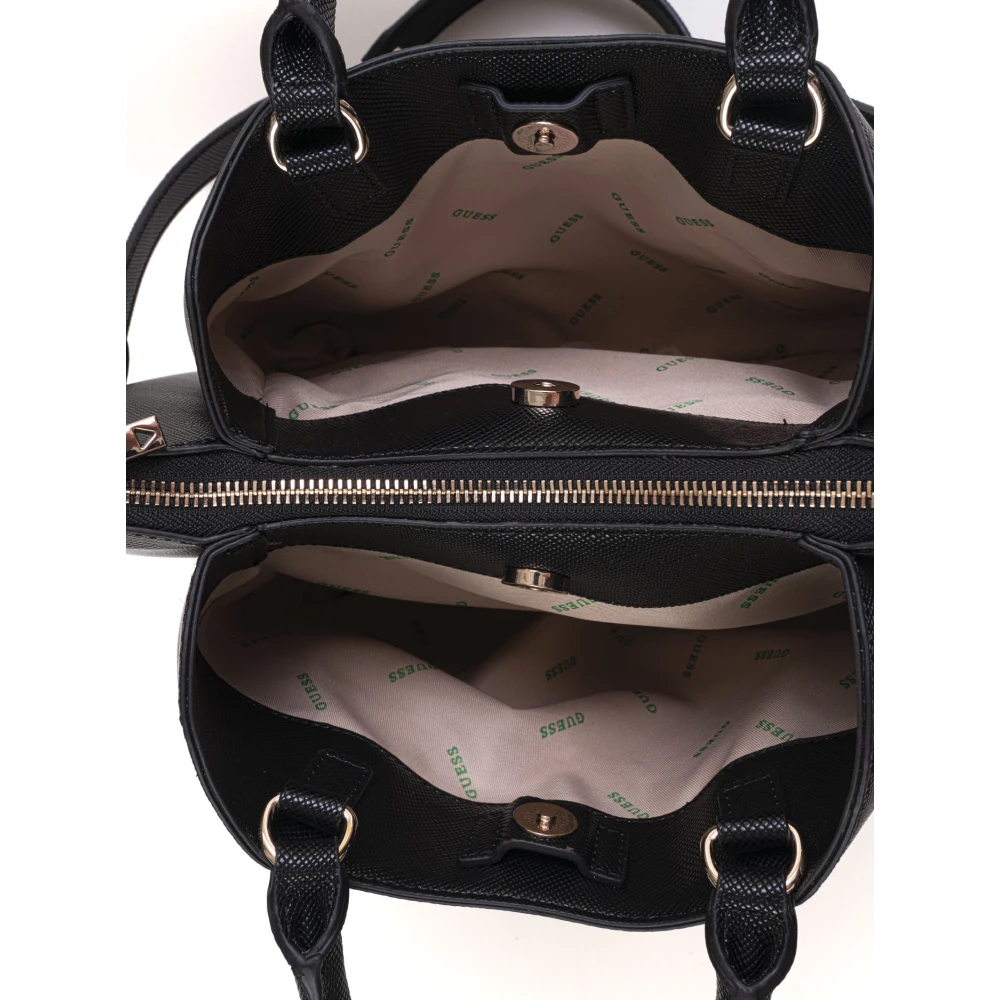 Guess Eco Gloriana Handtas met Klepsluiting Black Dames