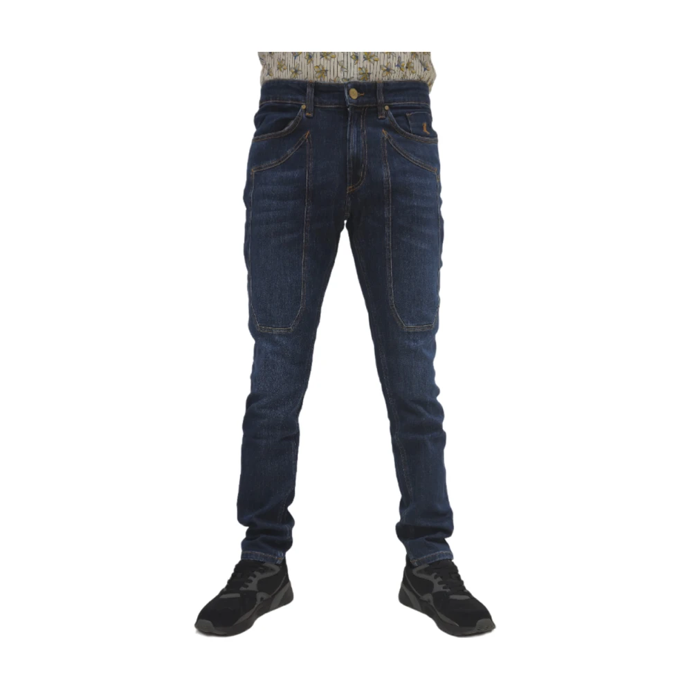 Jeckerson Slim Fit Patch Jeans Blue Heren