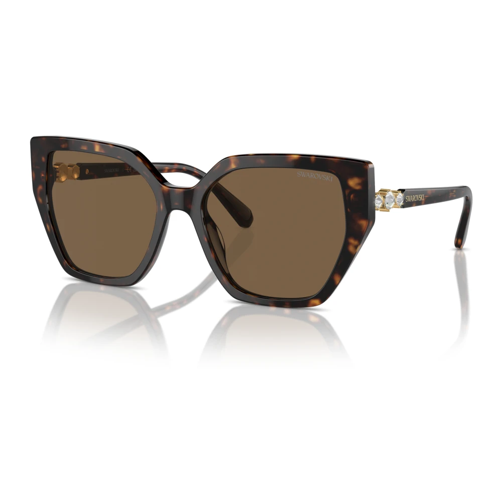 Swarovski Women's Brown Sunglasses, 56 Mm, Dark Havana Sunglasses