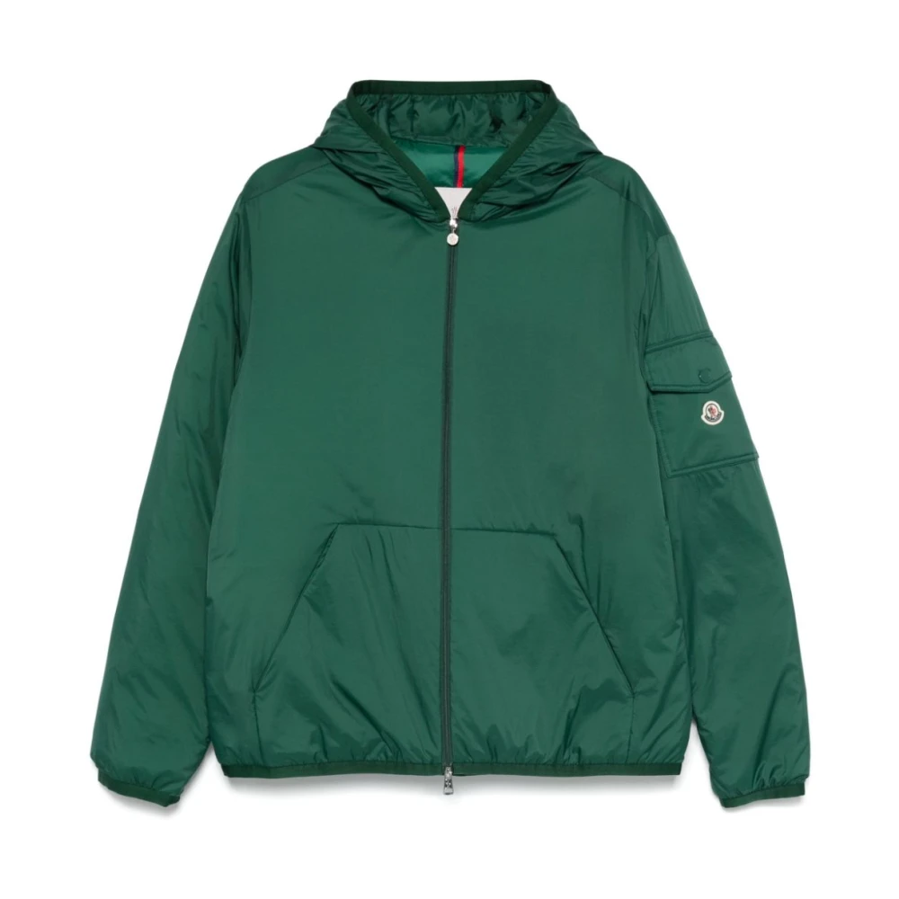 Moncler Grön Dunjacka Huva Dragkedja-Front Green, Herr