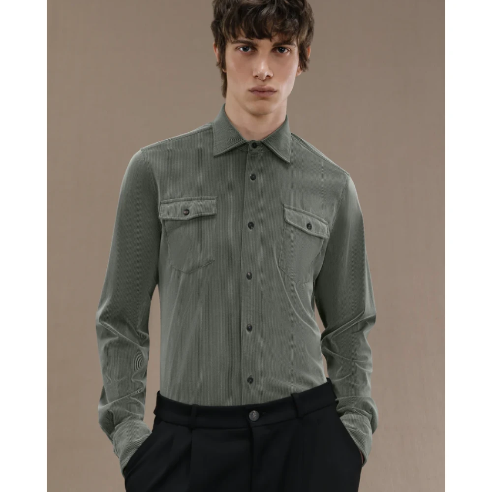 RRD Blauw Velvet Shirt met Delavé Effect Green Heren