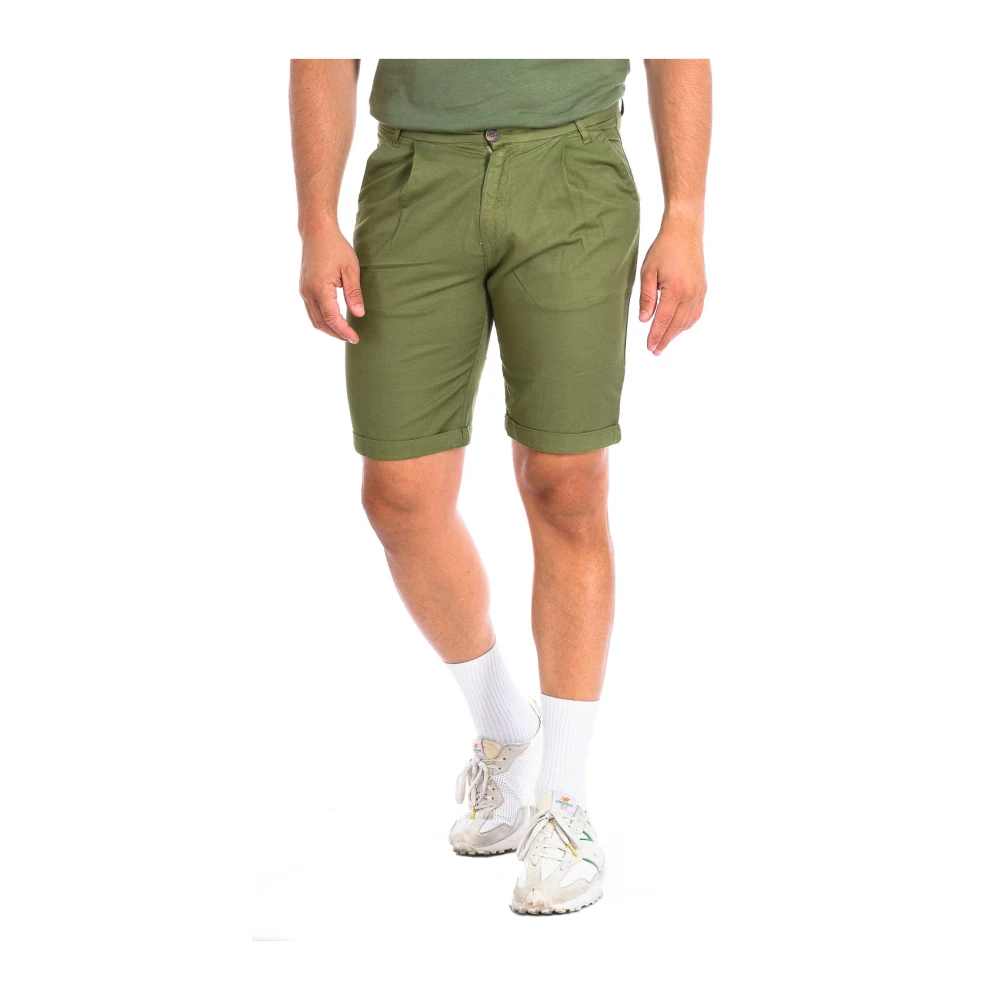LA MARTINA Witte Bermuda Shorts voor een casual en trendy look Green Heren