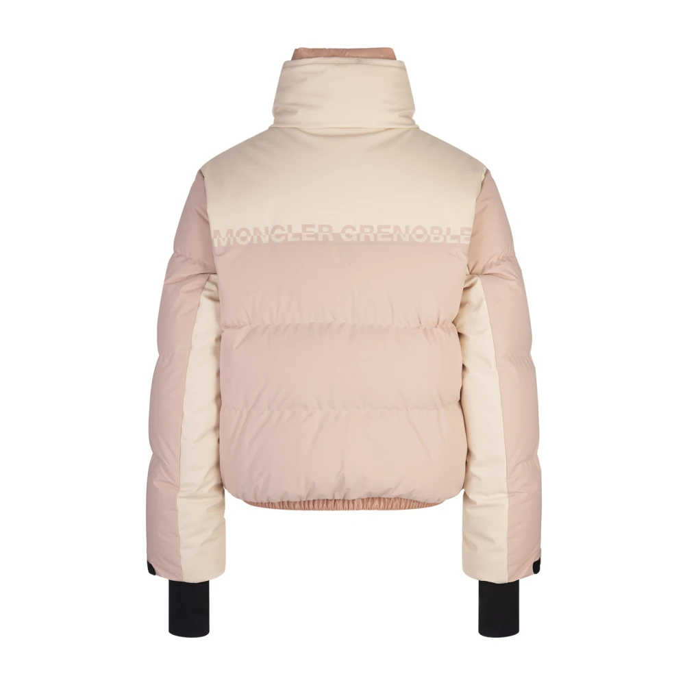 Moncler Roze Ski Jas met Bergdetails Pink Dames