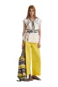 pantalon-en-coton-jaune
