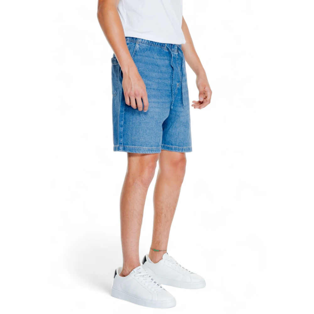jack & jones Katoenen Jogger Shorts Lente Zomer Collectie Blue Heren