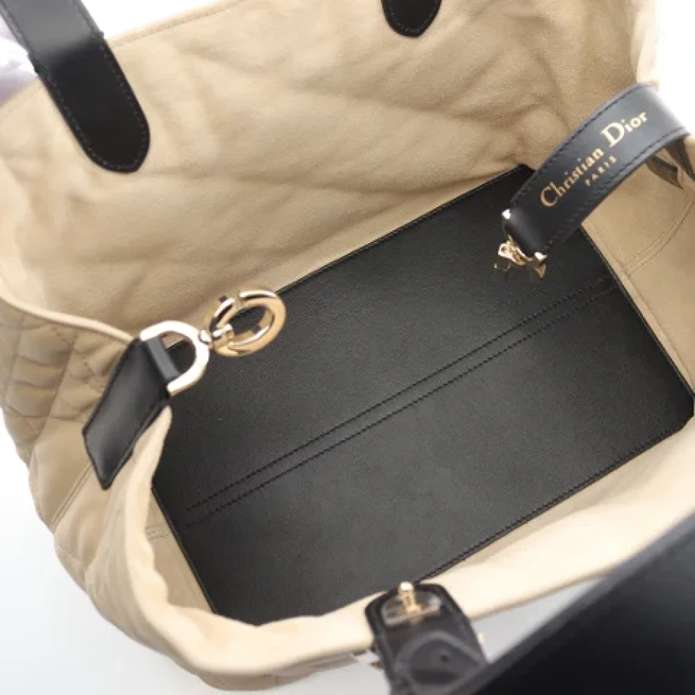 Dior Vintage Pre-owned Leather dior-bags Beige Dames