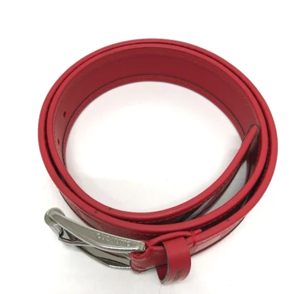 Louis Vuitton Vintage Pre-owned Leather belts Red Dames