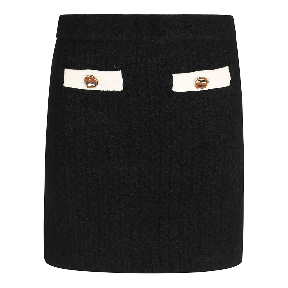 Self Portrait Zwarte Rok Aw24 Damesmode Black Dames