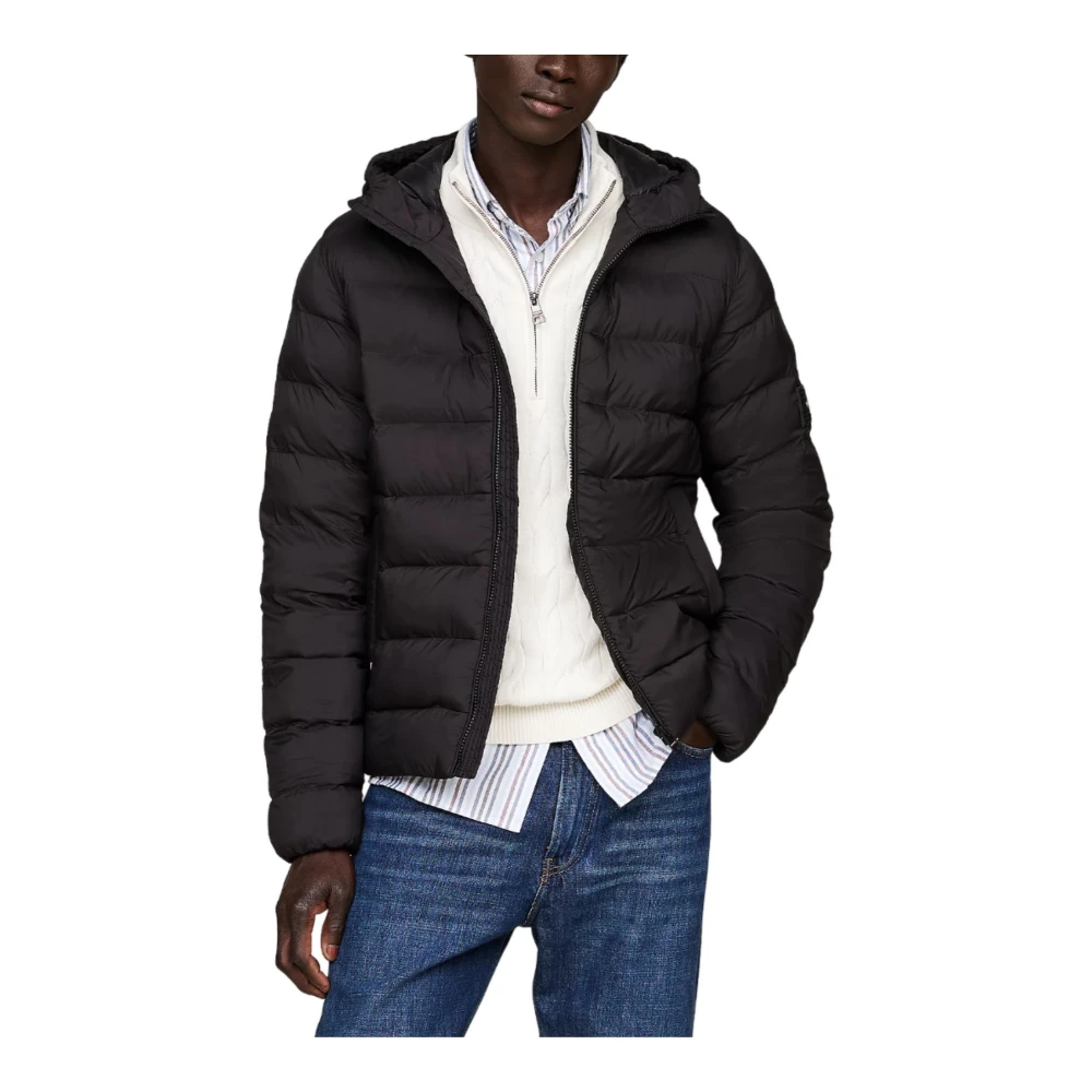 Tommy Hilfiger Stijlvolle Jas voor Mannen Black Heren