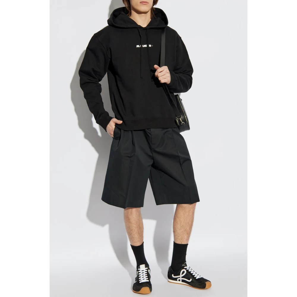 Jil Sander Shorts met riem Black Heren