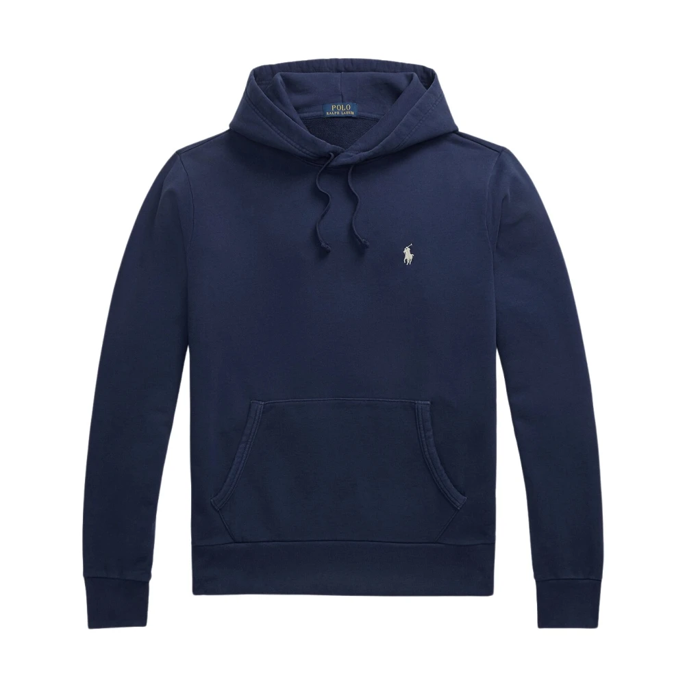 Ralph Lauren Broderad Logga Hoodie Blue, Herr