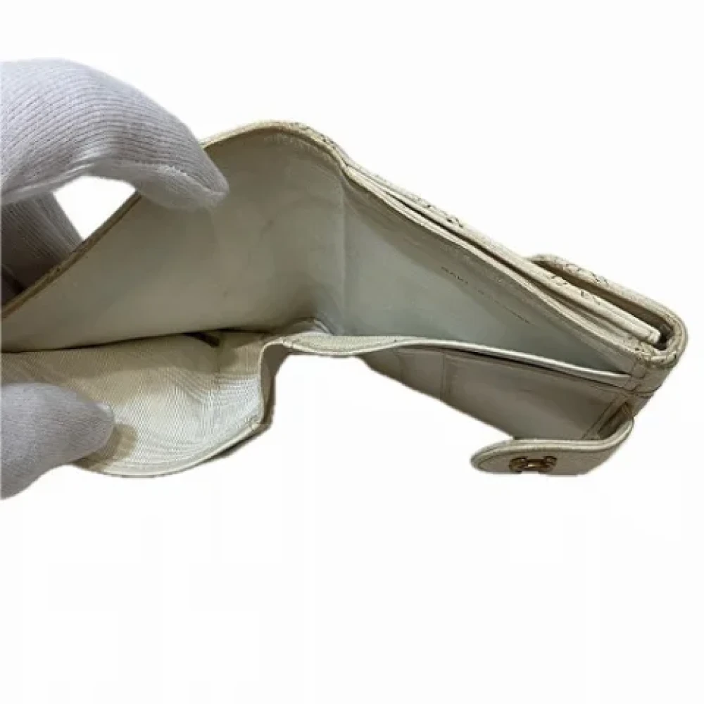 Chanel Vintage Pre-owned Leather wallets White Dames