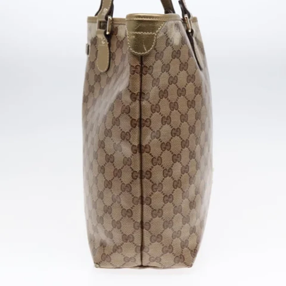 Gucci Vintage Pre-owned Coated canvas gucci-bags Beige Dames