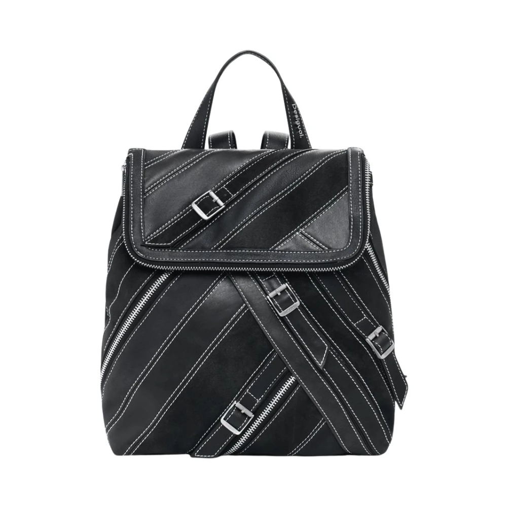 Desigual Femme Noir Sacs, Taille: One Size Sac À Dos