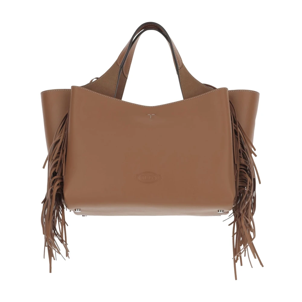 TOD'S Stijlvolle Leren Tas voor Dagelijks Gebruik Brown Dames