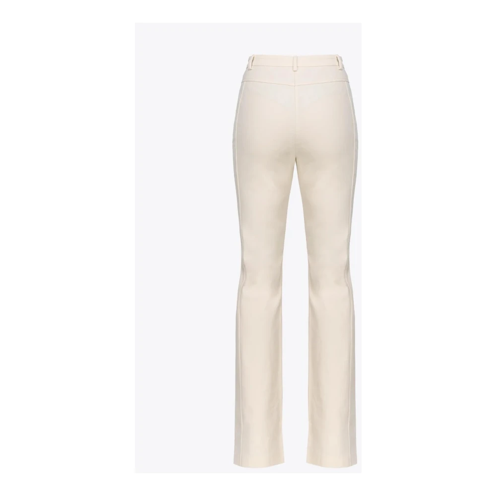pinko Uitlopende Gebreide Broek White Dames
