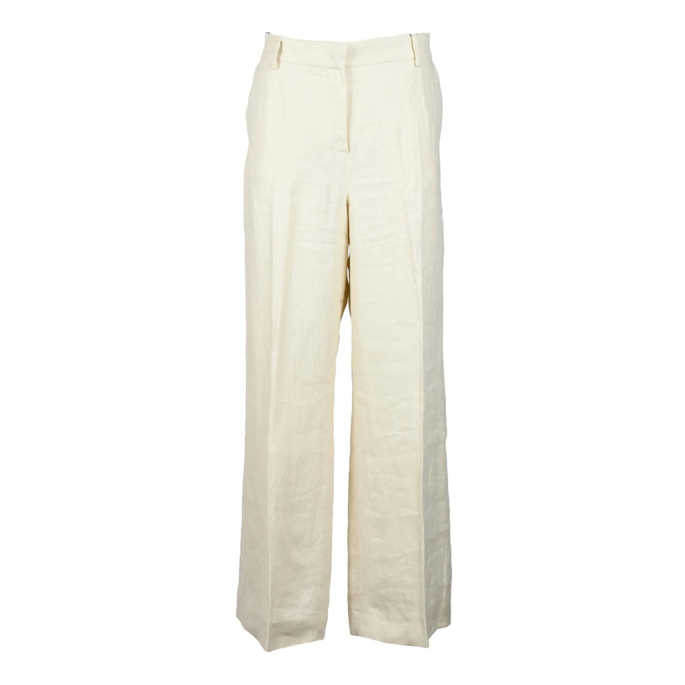 Max Mara Weekend Linnen Weekend Broek White Dames