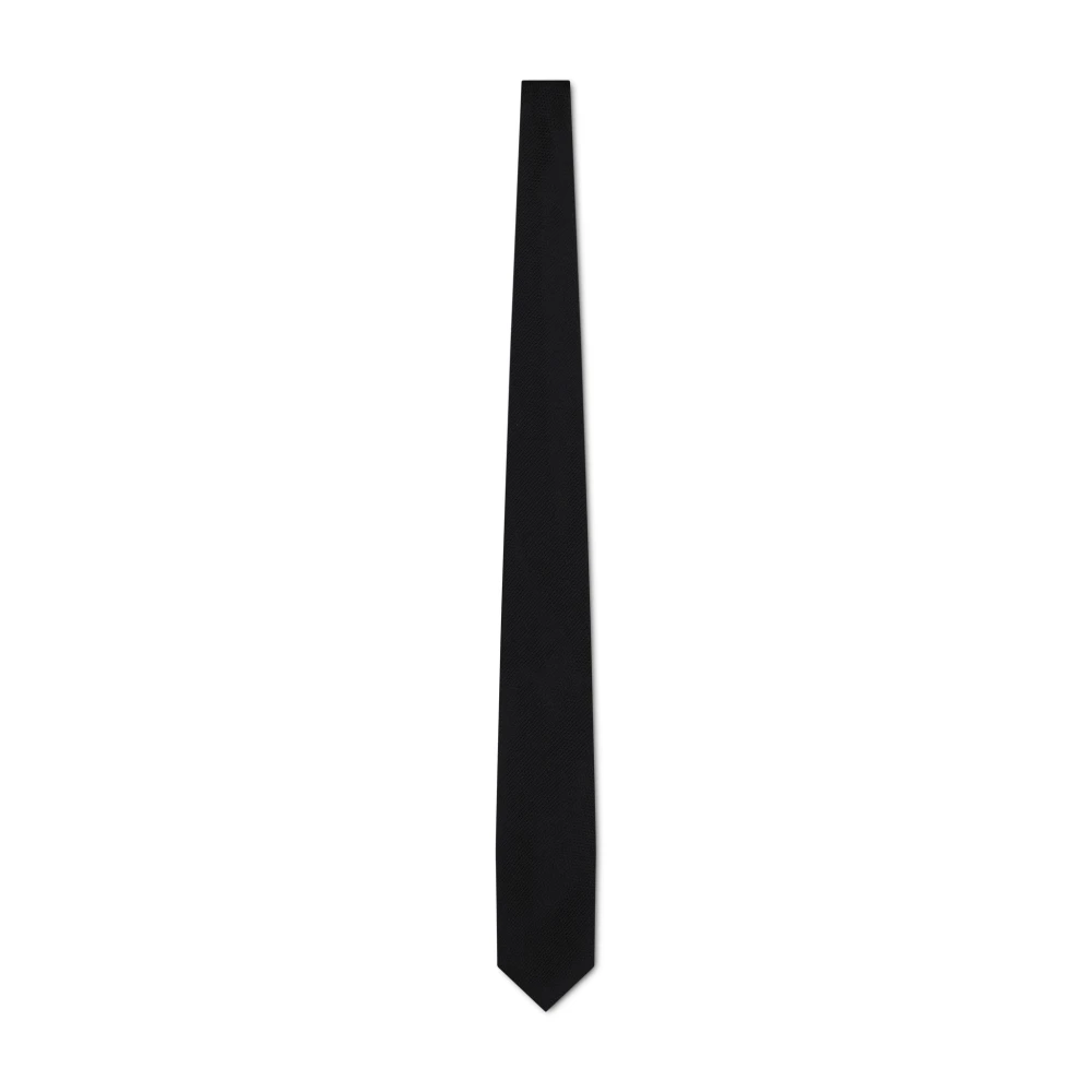 Altea Zijden stropdas met gestructureerd allover design Black Unisex