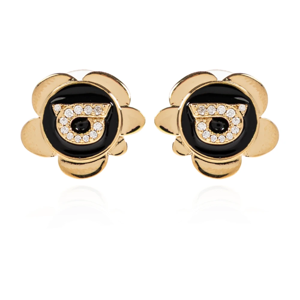 Ferragamo Donna Nero Ear Stud Flo