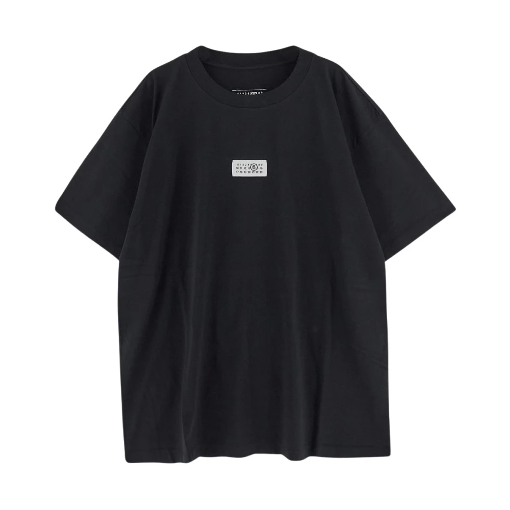 MM6 Maison Margiela Katoenen Logo T-Shirt Black Heren