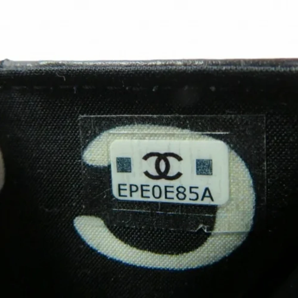 Chanel Vintage Pre-owned Leather wallets Black Dames