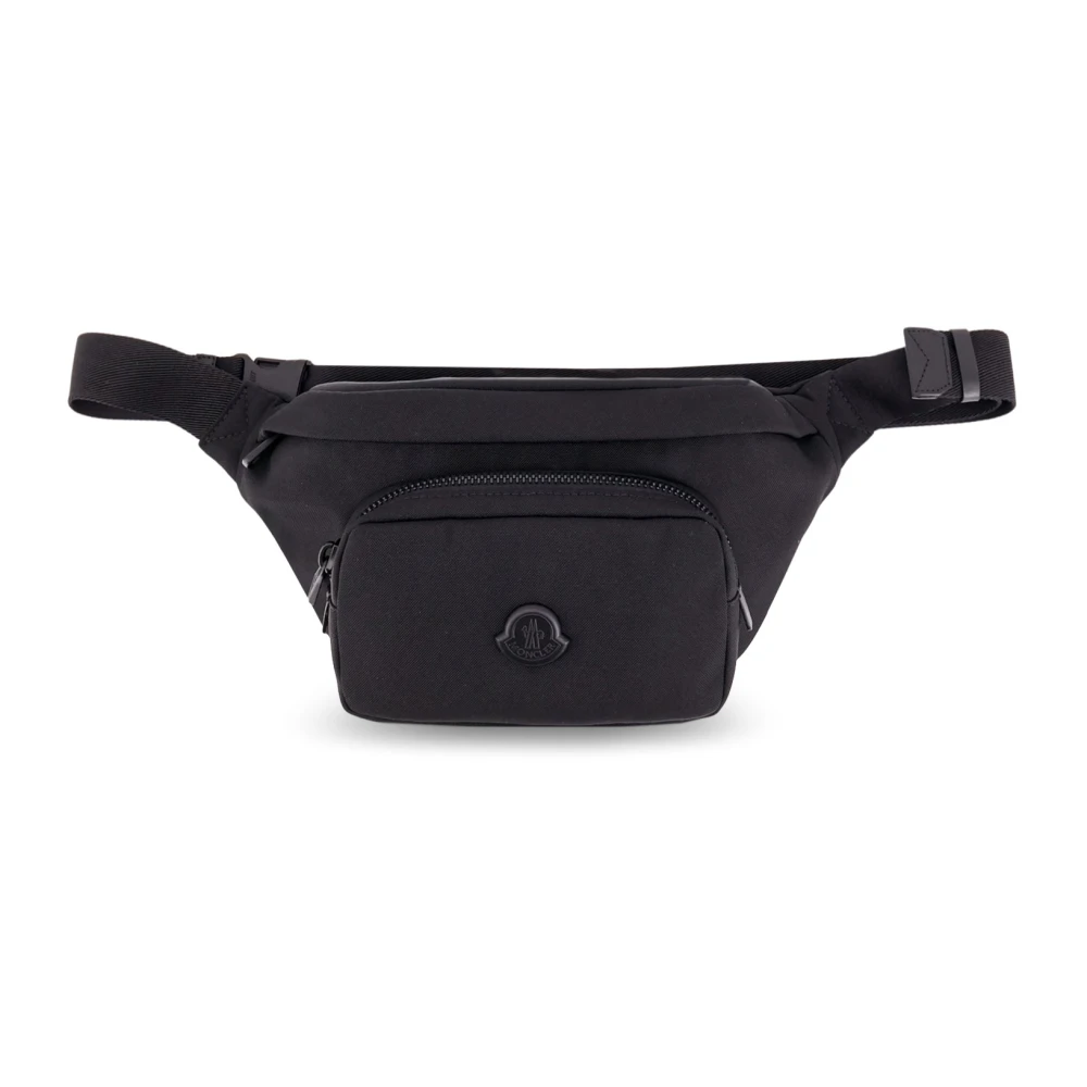 Moncler Nylon Heuptas met Logo Patch Black Heren
