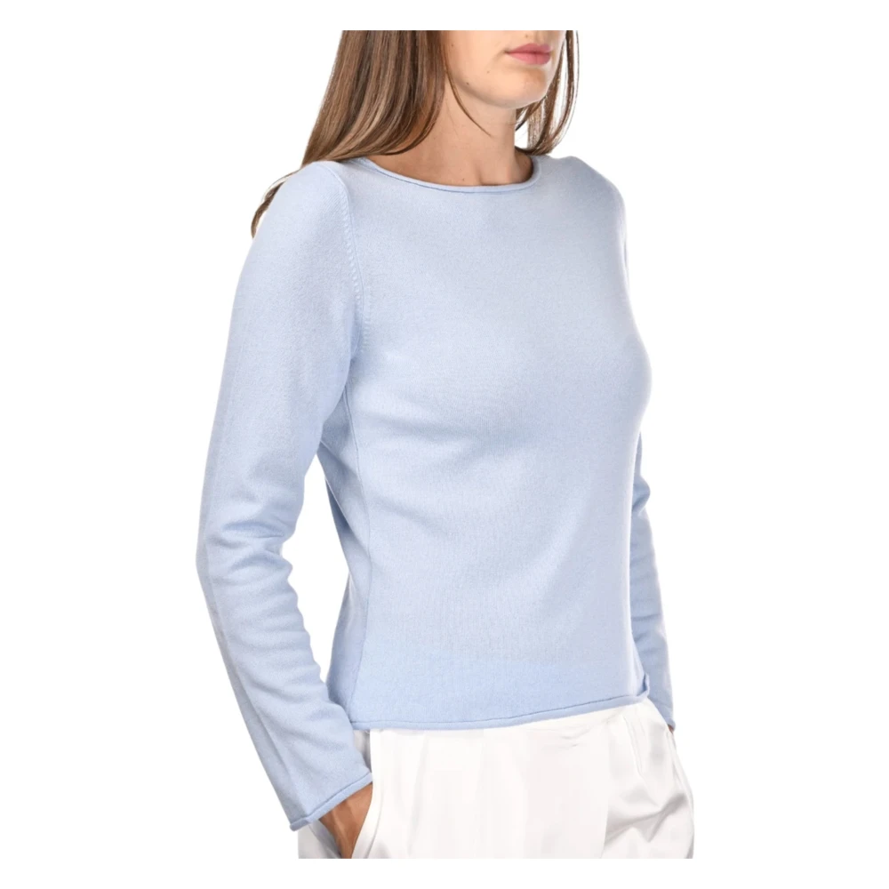 Gran Sasso Turtleneck Knitwear Blue Dames